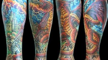 Color Tattoo on Leg