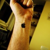 Apple Tattoo on Wrist