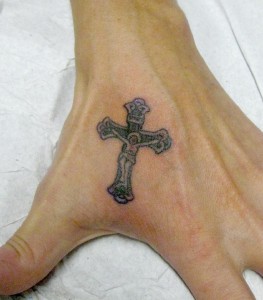Cross Tattoo in Hand