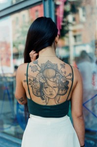 Geisha Tattoo on Back